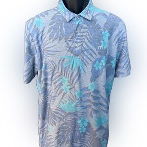 Travis Mathew’s Men’s Golf Polo Shirt Tropical Print. Size Medium